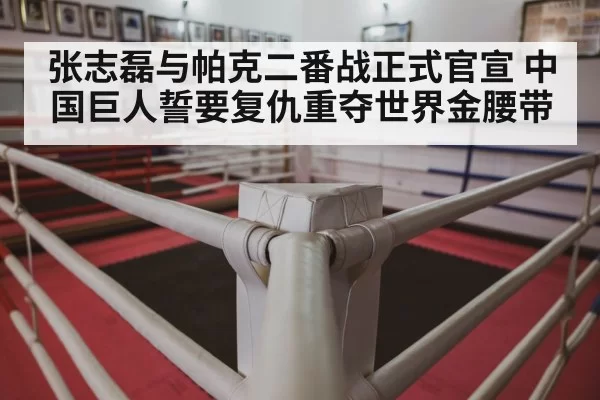张志磊与帕克二番战正式官宣 中国巨人誓要复仇重夺世界金腰带